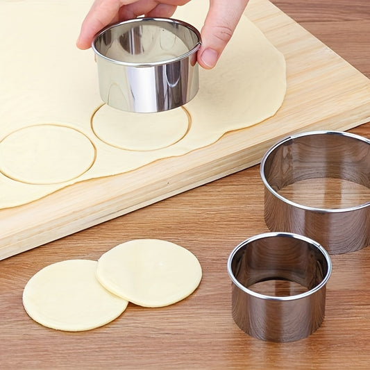 Stainless Steel Round Dumpling Mold Cutter Biscuit Cake Pastry Packaging Dough Cutte