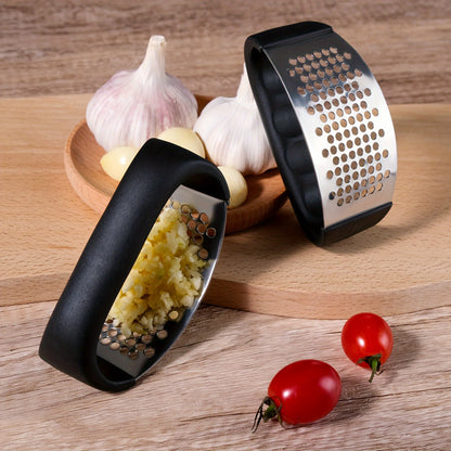 Multi-functional Portable Stainless Steel Garlic Press, Washable Garlic Crusher, Kitchen Gadgets