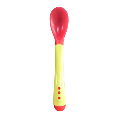 Temperature Sensing Spoon Baby Feeding Spoon Soft Head Soup Spoon Medicine Spoon Color Changing Spoon