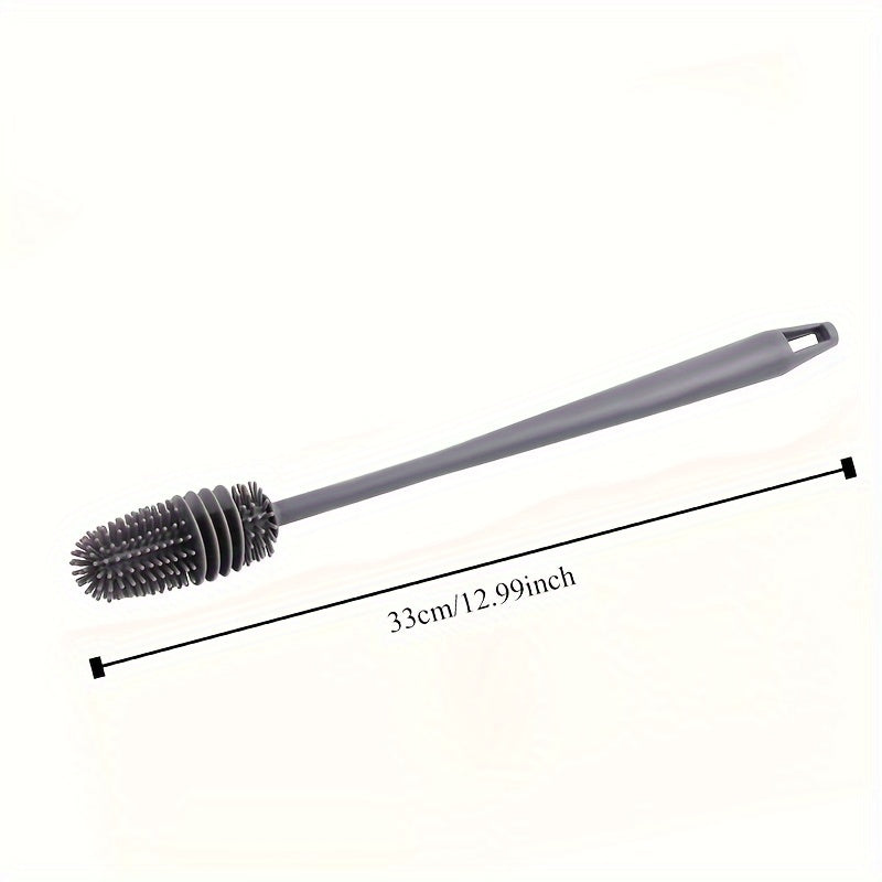 Long-Handle Silicone Cup & Bottle Brush, Reach Every Corner For A Thorough Clean, Kitchen Gadget
