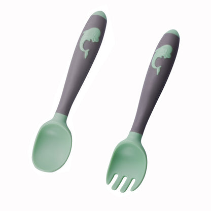 2-Piece Toddler Utensils Set - Perfect for Feeding & Training - 360° Bendable Spoon & Fork!