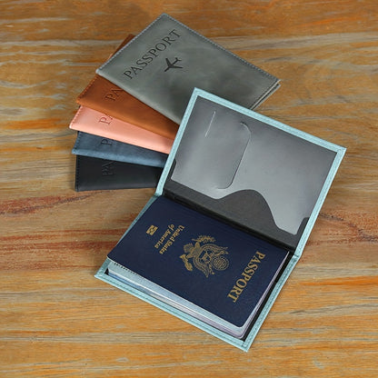 Simple PU Leather Passport Holder, Ticket Holder