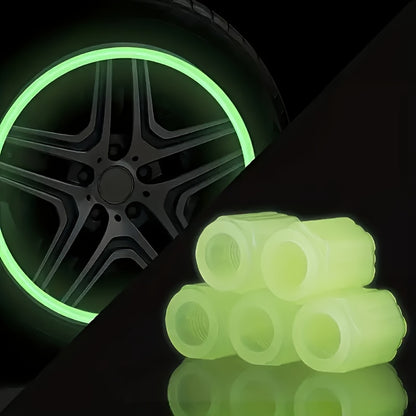 Luminous Bike Tire Valve Caps, Dust-proof Tires Accessories