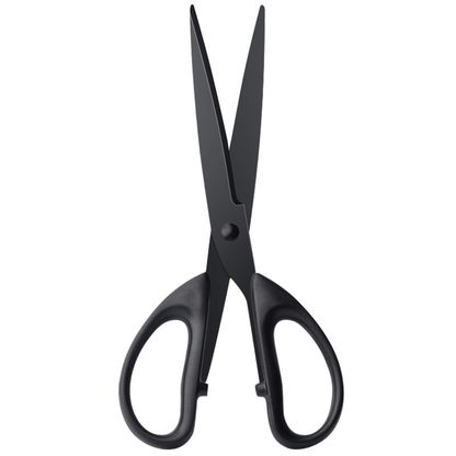 Black Blade Office Scissors Household Portable Scissors Non Adhesive Students' Hand