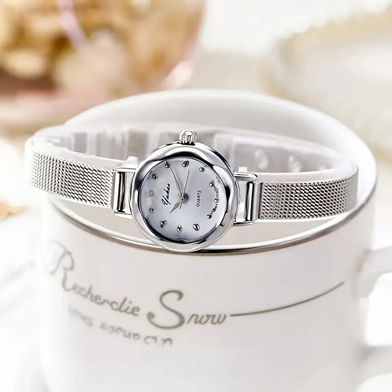 A Stylish And Trendy Ladies Watch With A Slim Steel Band