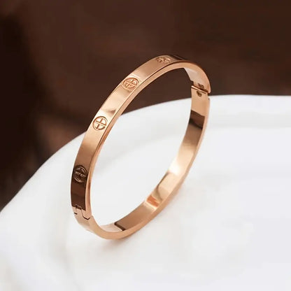 1pc/ 2pcs Cross Pattern Stainless Steel Ring Bangle Set For Men And Women