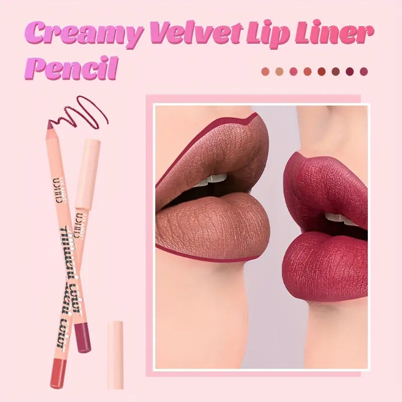 Matte Lip Liner, Natural Look, Long-Lasting, Waterproof, Smooth Application