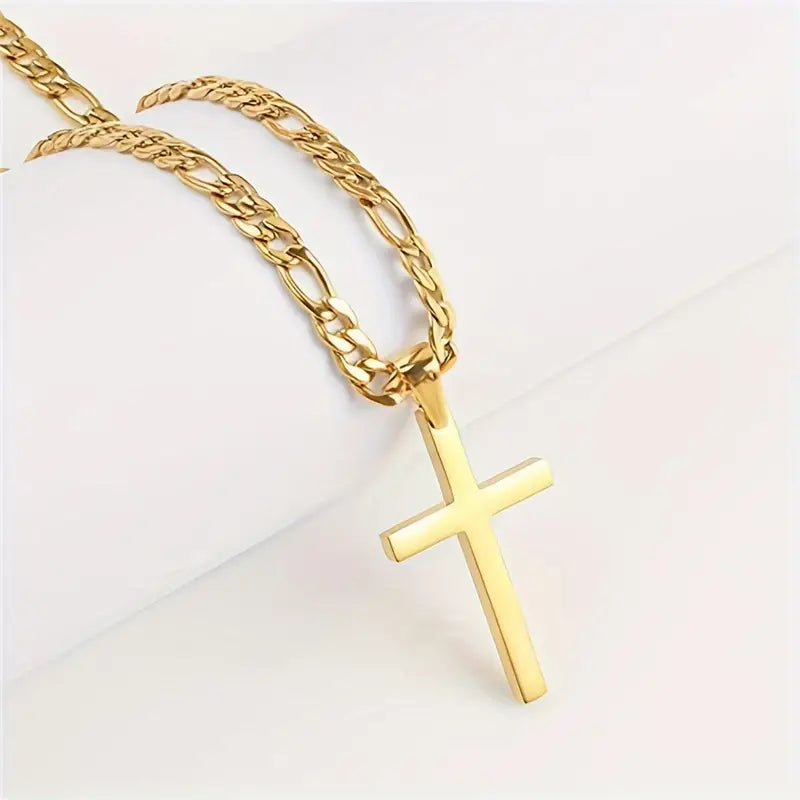 Stainless Steel Men's Cross Necklace