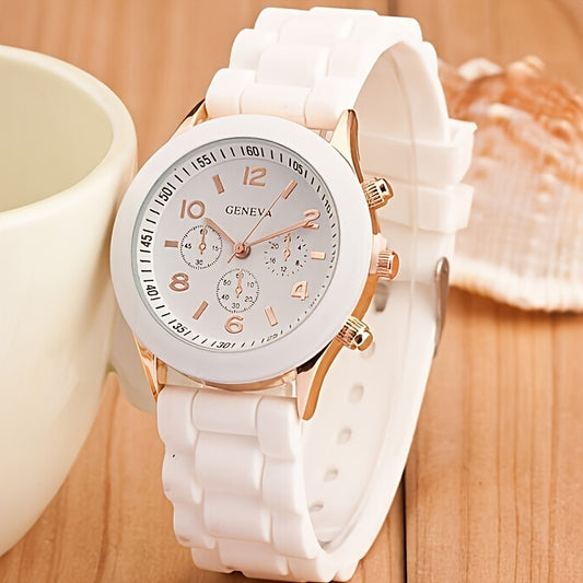 Minimalist Silicone Casual Quartz Watch Women Crystal Silicone Watches Wrist Watch