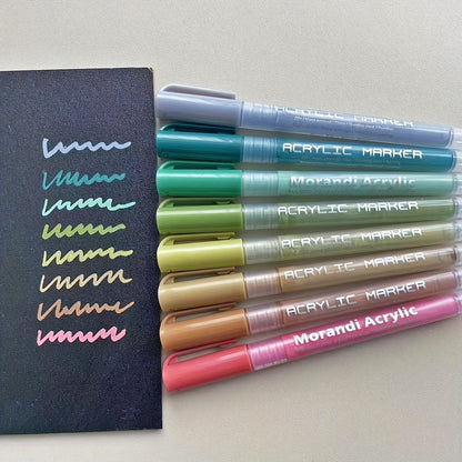 8pcs Bright Color Acrylic Marker Paint Pen Set