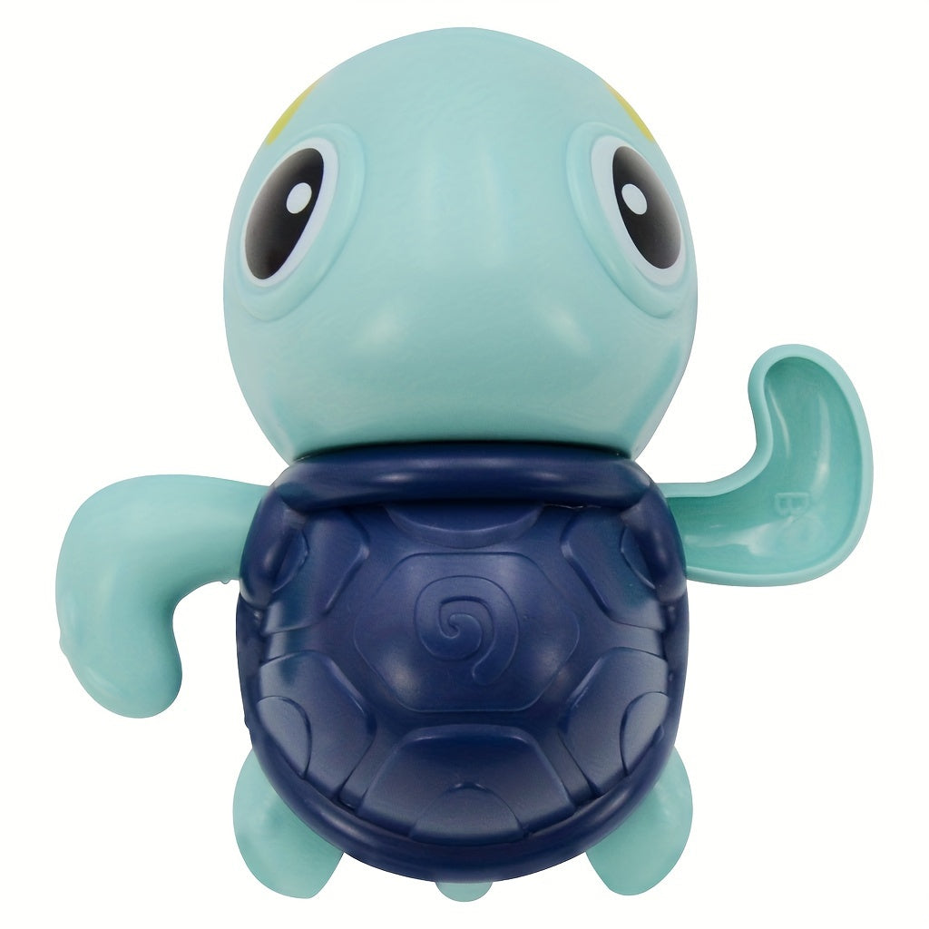1pc, Blue Tortoise Clockwork Toy, Plastic Tortoise Toy, Baby Bath Toy