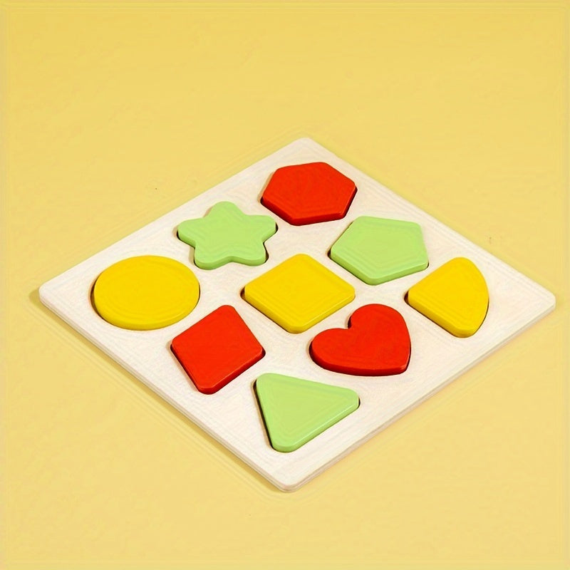 Wooden Shape Sorting Matching Board, Creative Color Sorting