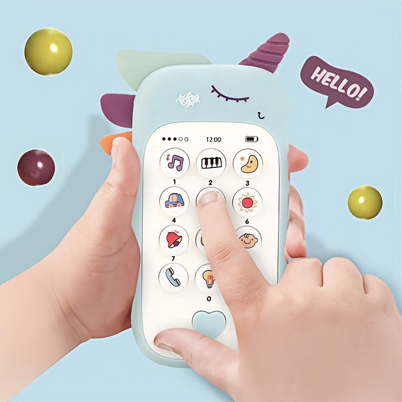 Baby Phone Toy Music Sound Unicorns Telephone Sleeping Toys With Teether