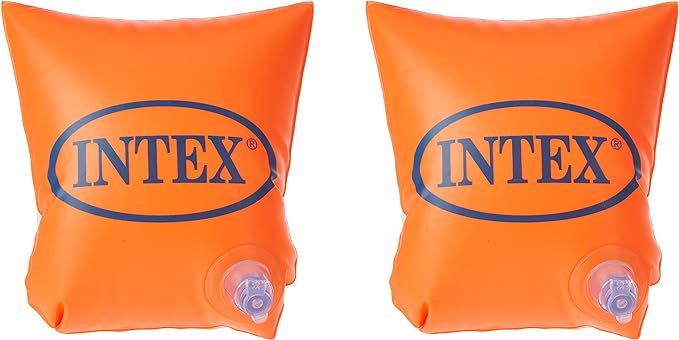 Intex Deluxe Arm Bands, Orange, 58642, 3 -6 Years