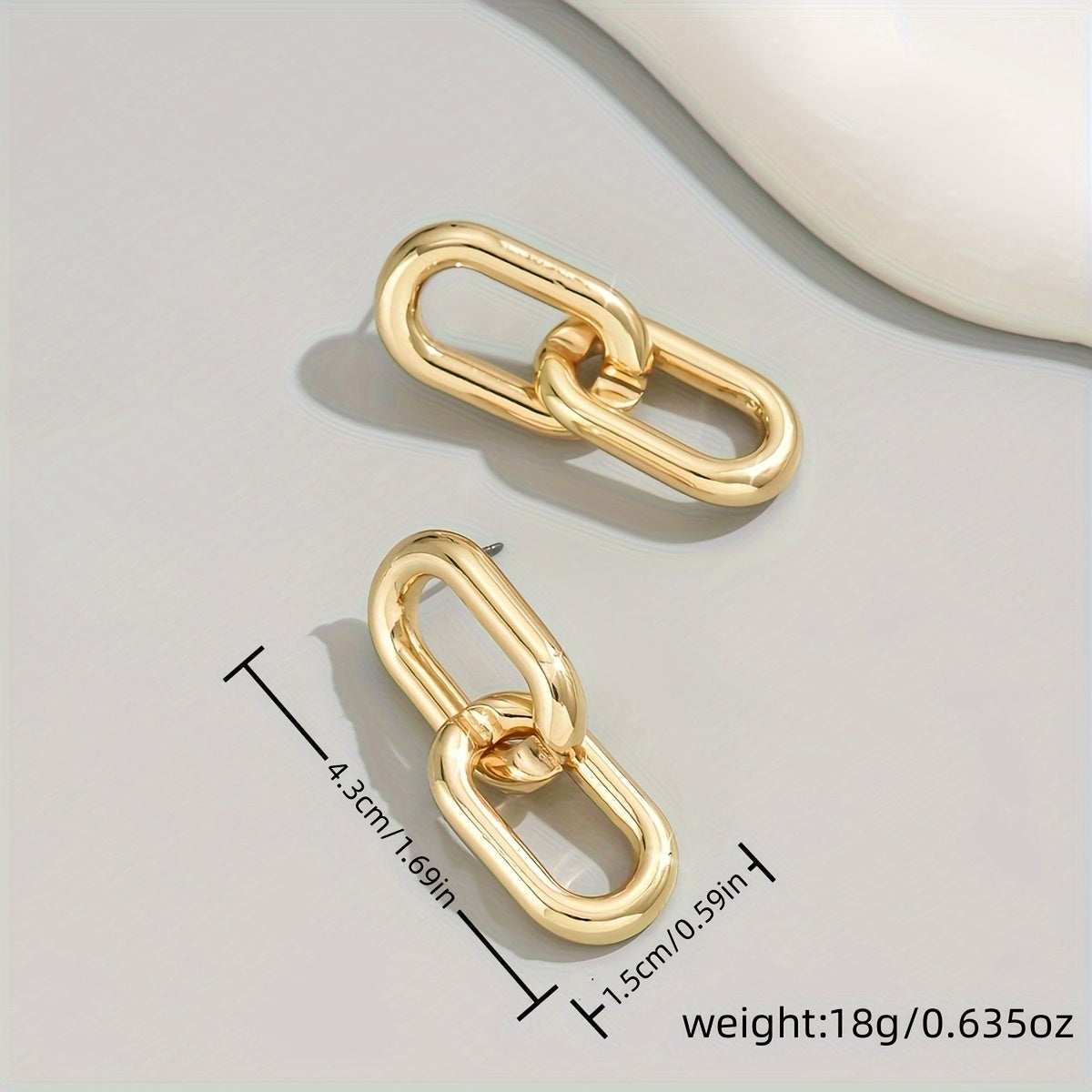 Minimalist Style Drop Earrings Double Hollow Geometry Design