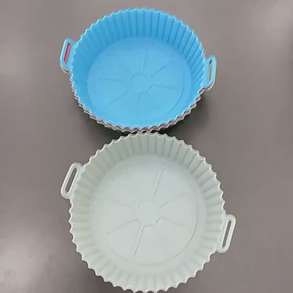 1pc, Silicone Air Fryer Liner (Top 20.5cm), Air Fryer Liners Pot, Silicone Basket Bowl, Reusable Baking Tray