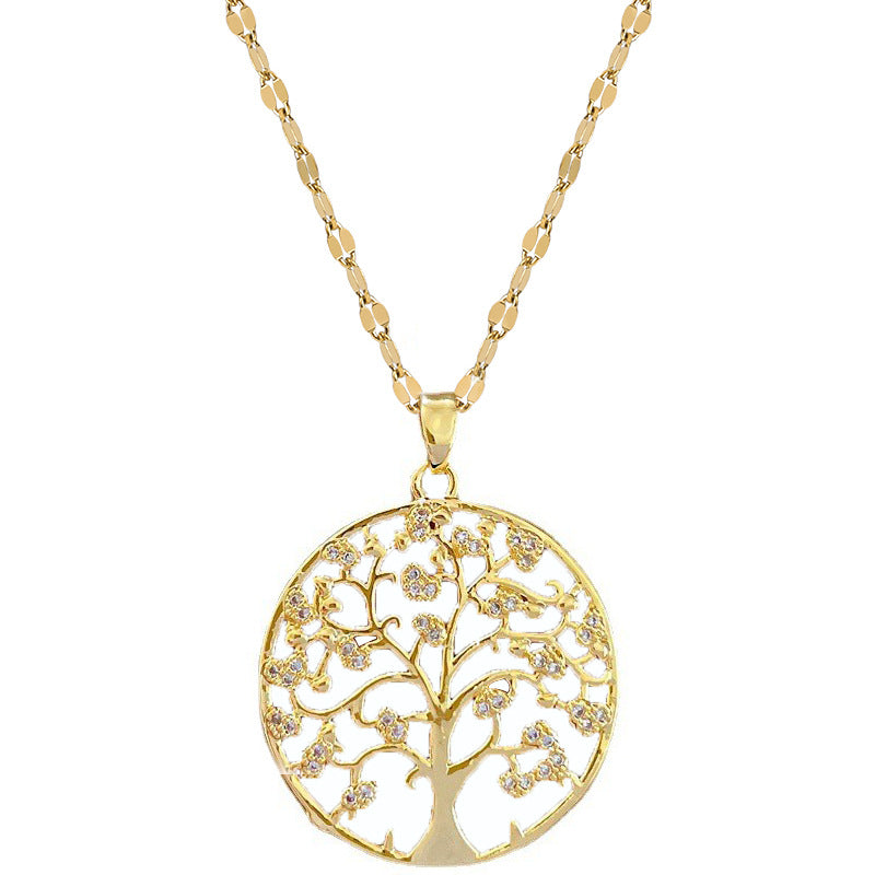 Ring Celtic Love Tree Of Life Pendant Necklace [Copper Micro-inlaid Zircon]