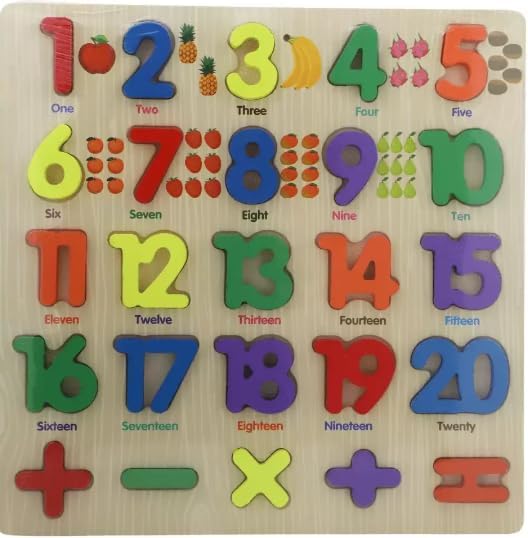 English 123 Numbers Puzzle Board | Wooden 123 Numbers