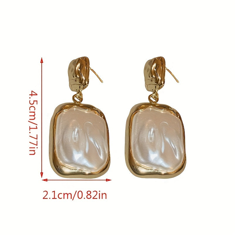 Elegant Dangle Earrings Inlaid Artificial Pearl Symbol Of Beauty And Elegance Match Daily Outfits Party Accessories