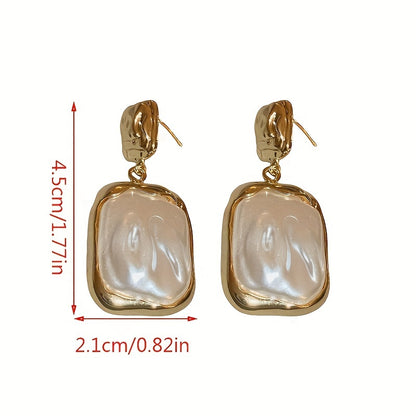 Elegant Dangle Earrings Inlaid Artificial Pearl Symbol Of Beauty And Elegance Match Daily Outfits Party Accessories